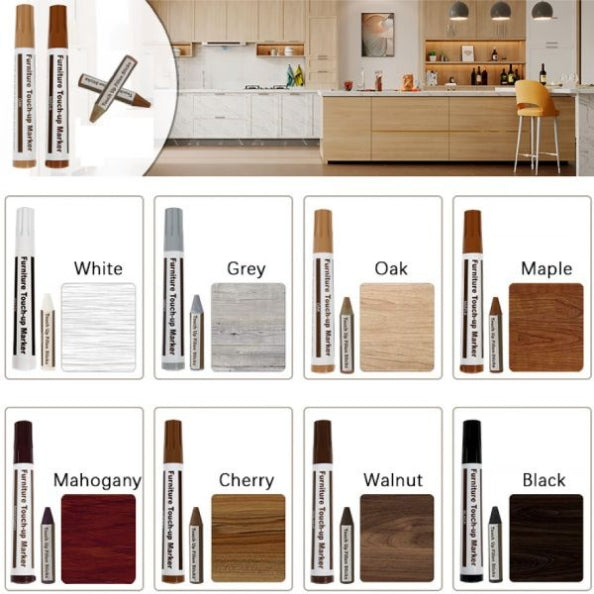 【1 set of 3】Wooden Furniture Repair Markers Kit
