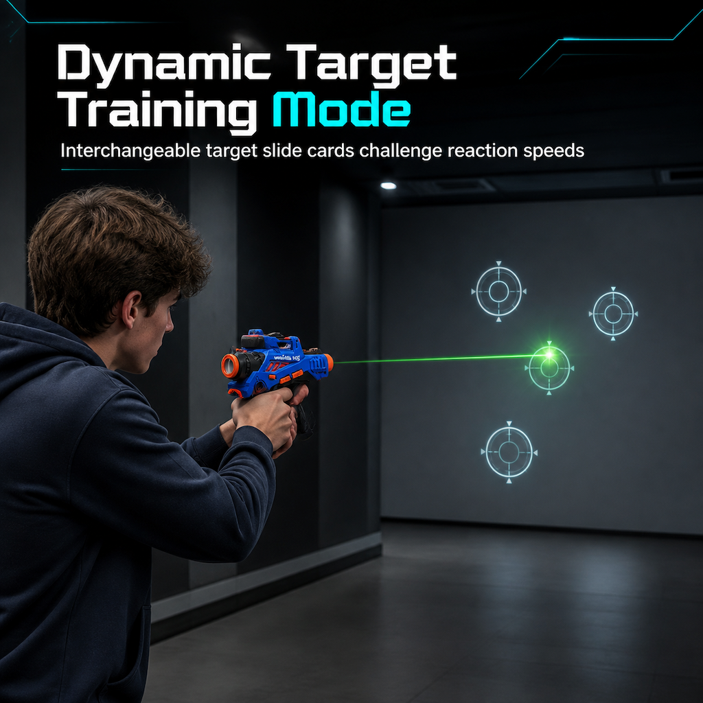 [🎁Free Shipping] Kids Infrared Laser Battle Toy Gun Set with 2 Mini Pistols and 1 Projector featuring Sound and Light