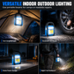 3-in-1 Solar COB LED Work Light – front, auxiliary & side lights, solar/USB charging, IP44 waterproof