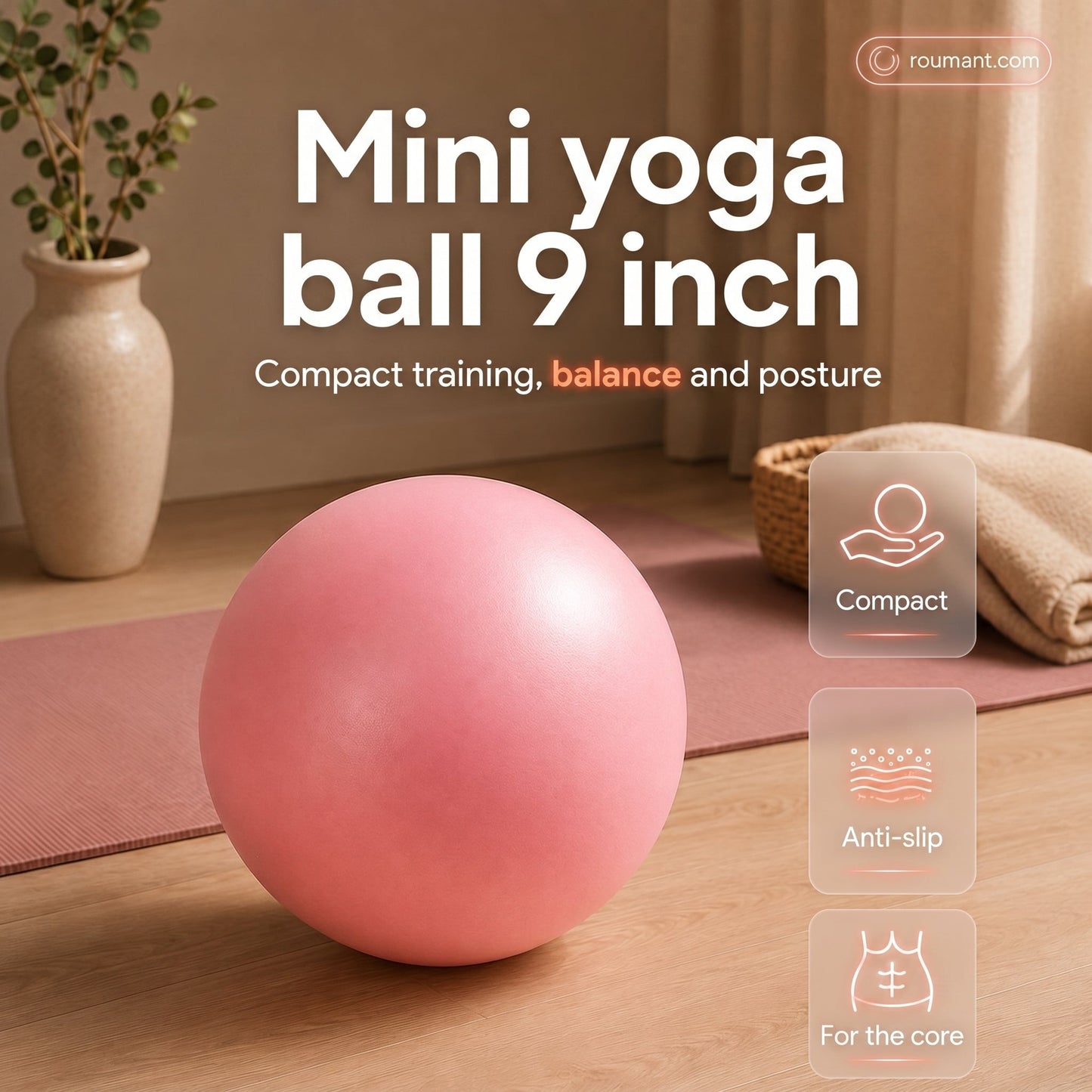 🤸⚽ 15 cm Pilates ball – Explosion-proof yoga ball with honeycomb pattern🧘