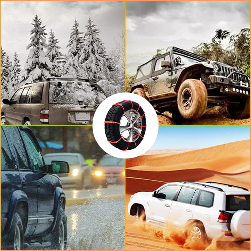 ⛓️Heavy Duty Steel Snow Chains | Maximum Traction for UK Ice, Mud & Slippery Roads | Universal Car Fit